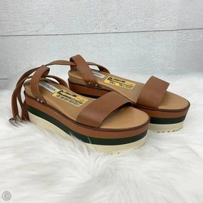 Sandals Heels Platform By Steve Madden In Brown, Size: 7