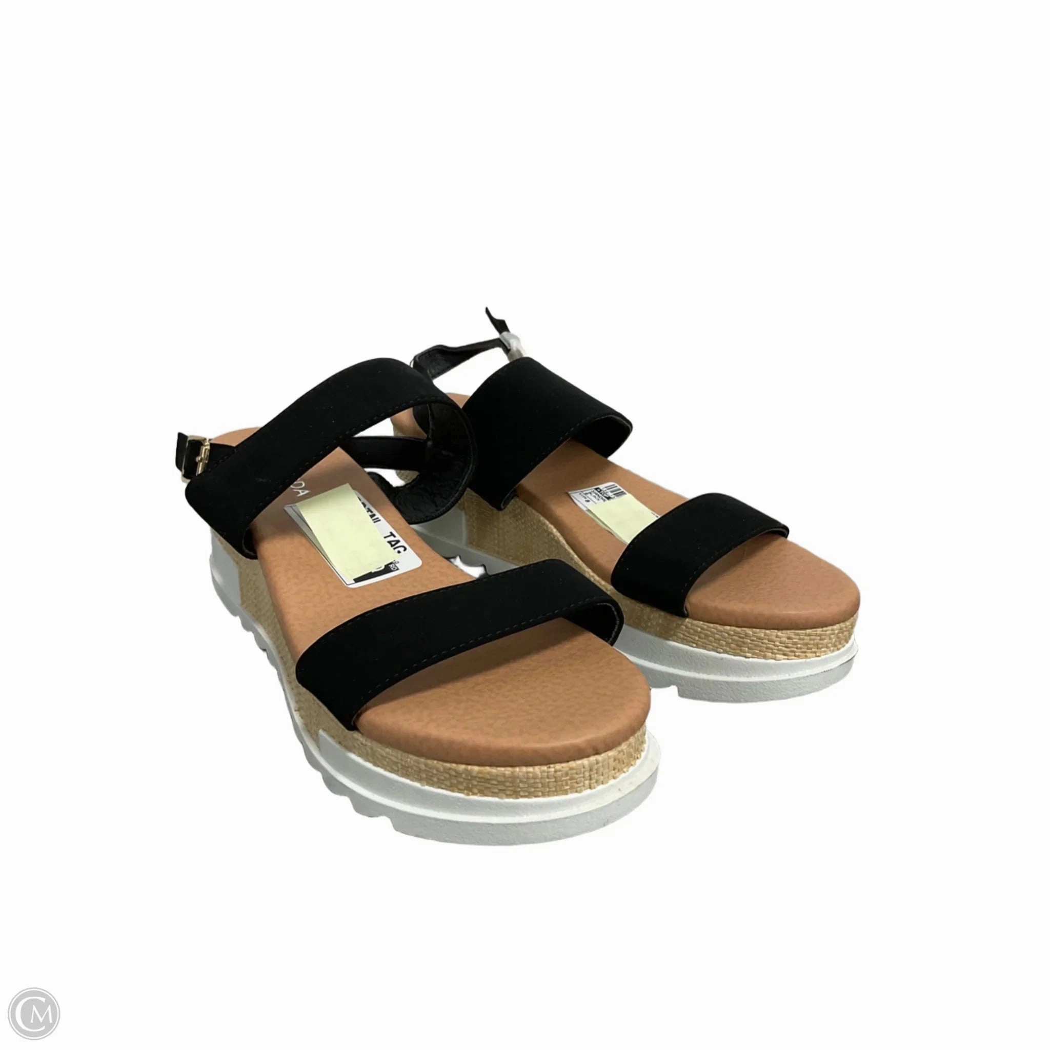 Sandals Heels Platform By Top Moda In Black, Size: 8