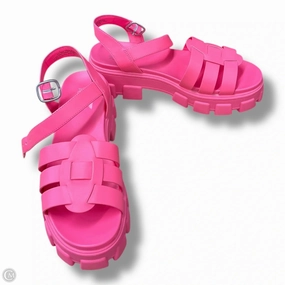 Sandals Heels Platform By Wild Fable In Pink, Size: 11