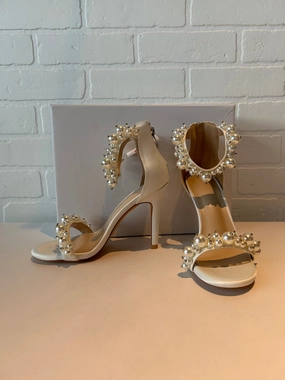 Sandals Heels Stiletto By Clothes Mentor In White, Size: 6
