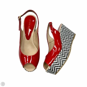 Sandals Heels Wedge By Andrea Assou In Black & White, Size: 6