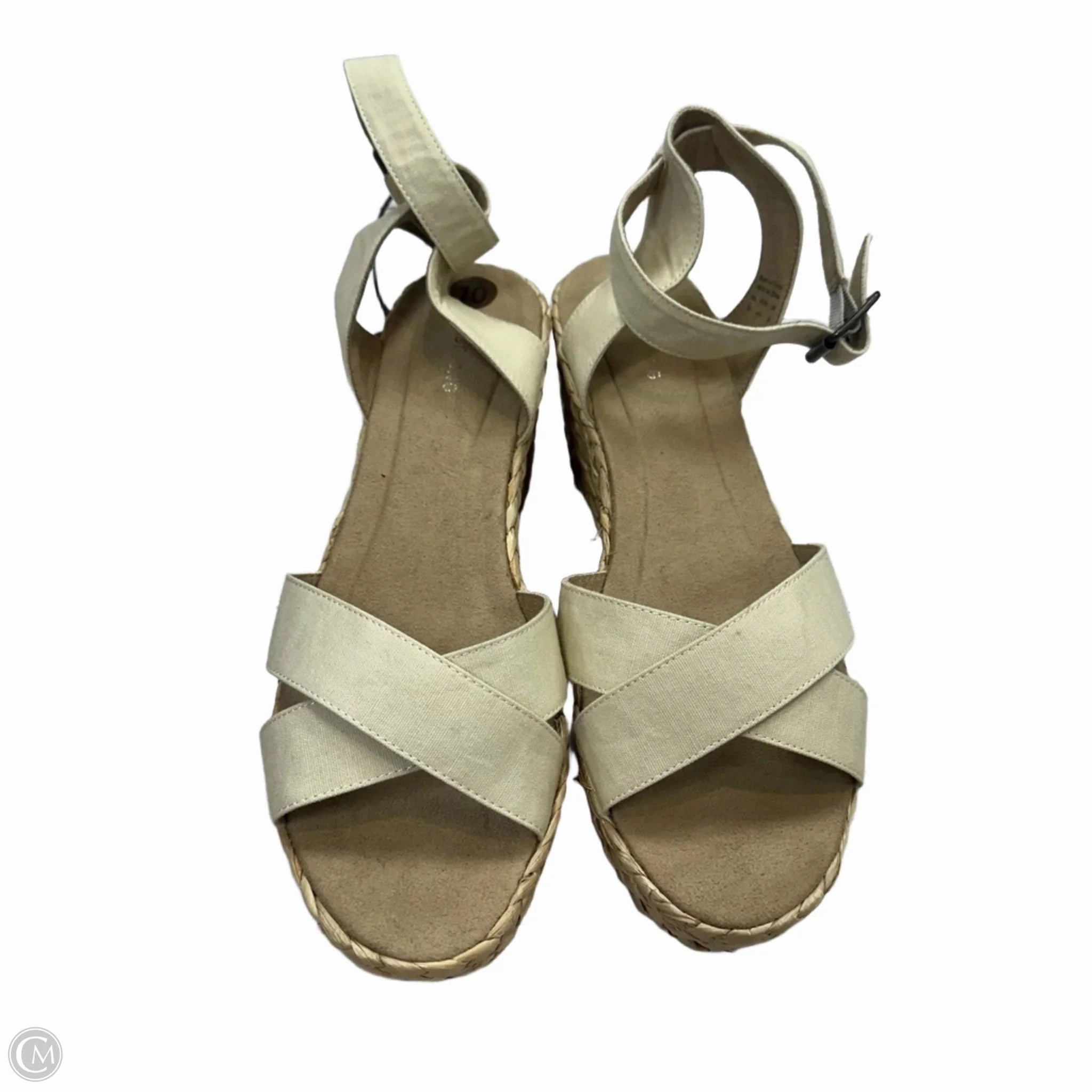 Sandals Heels Wedge By Call It Spring In Tan, Size: 10