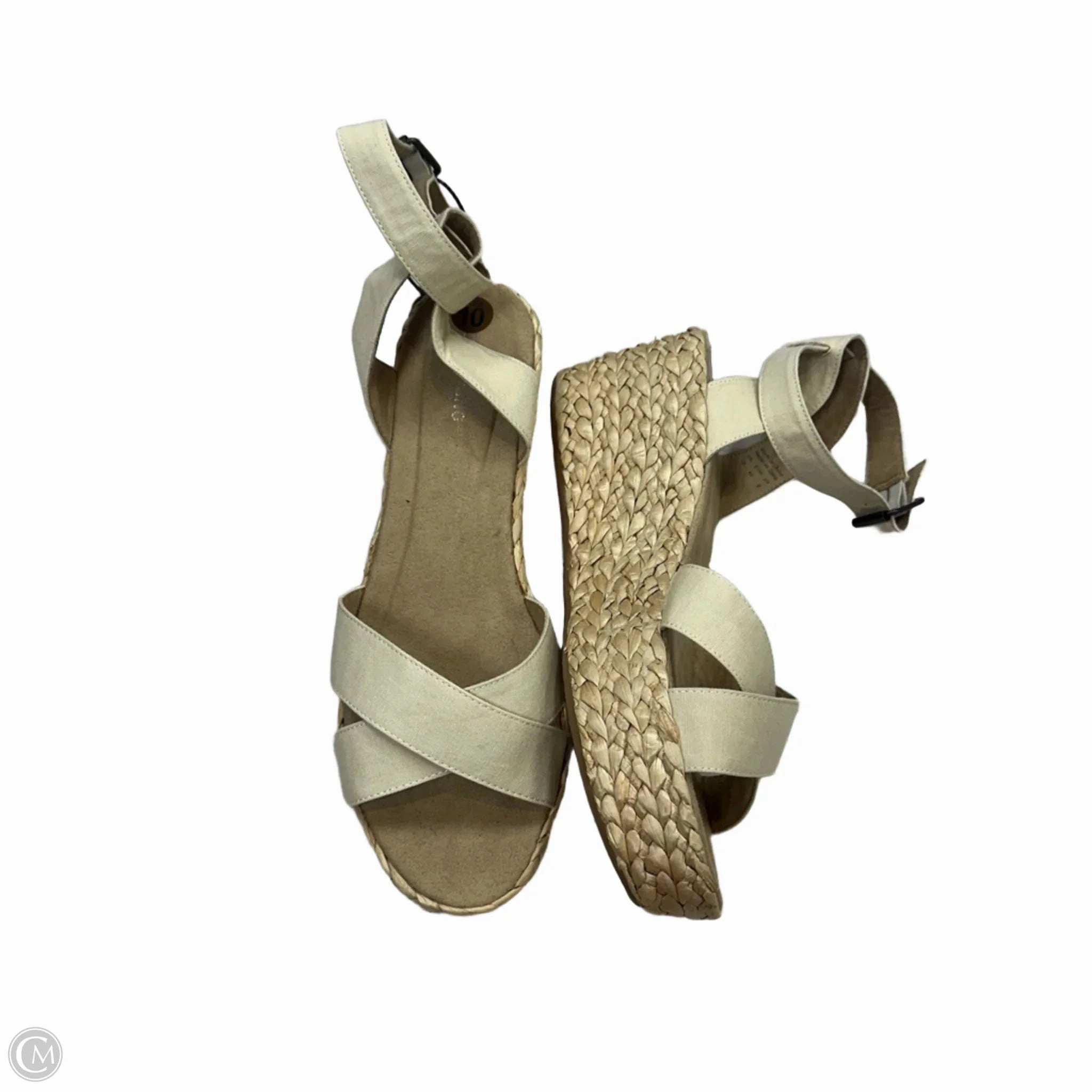 Sandals Heels Wedge By Call It Spring In Tan, Size: 10
