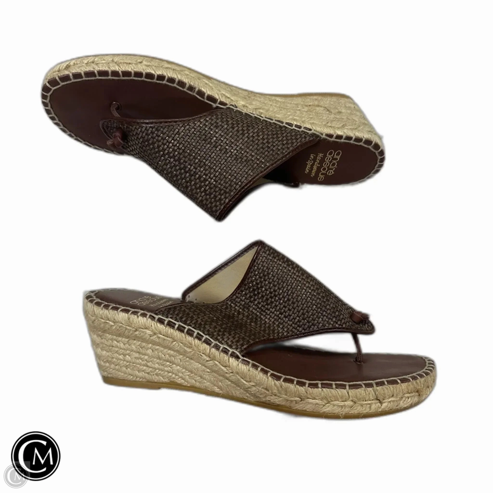 Sandals Heels Wedge By Cmb In Brown, Size: 10