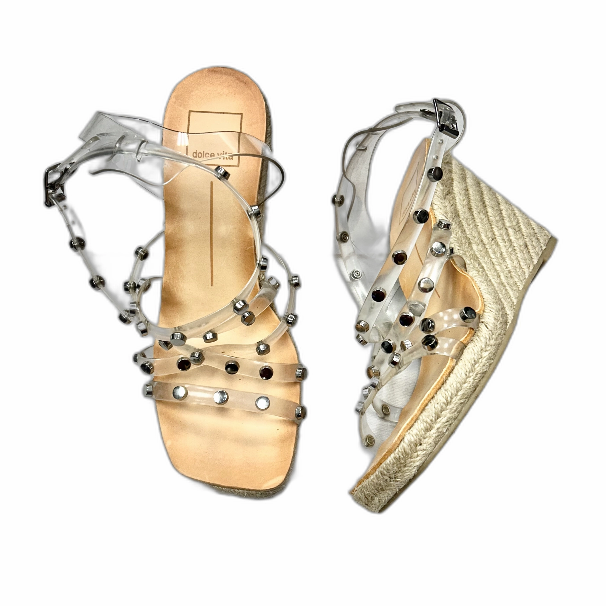 Sandals Heels Wedge By Dolce Vita In Clear, Size: 7