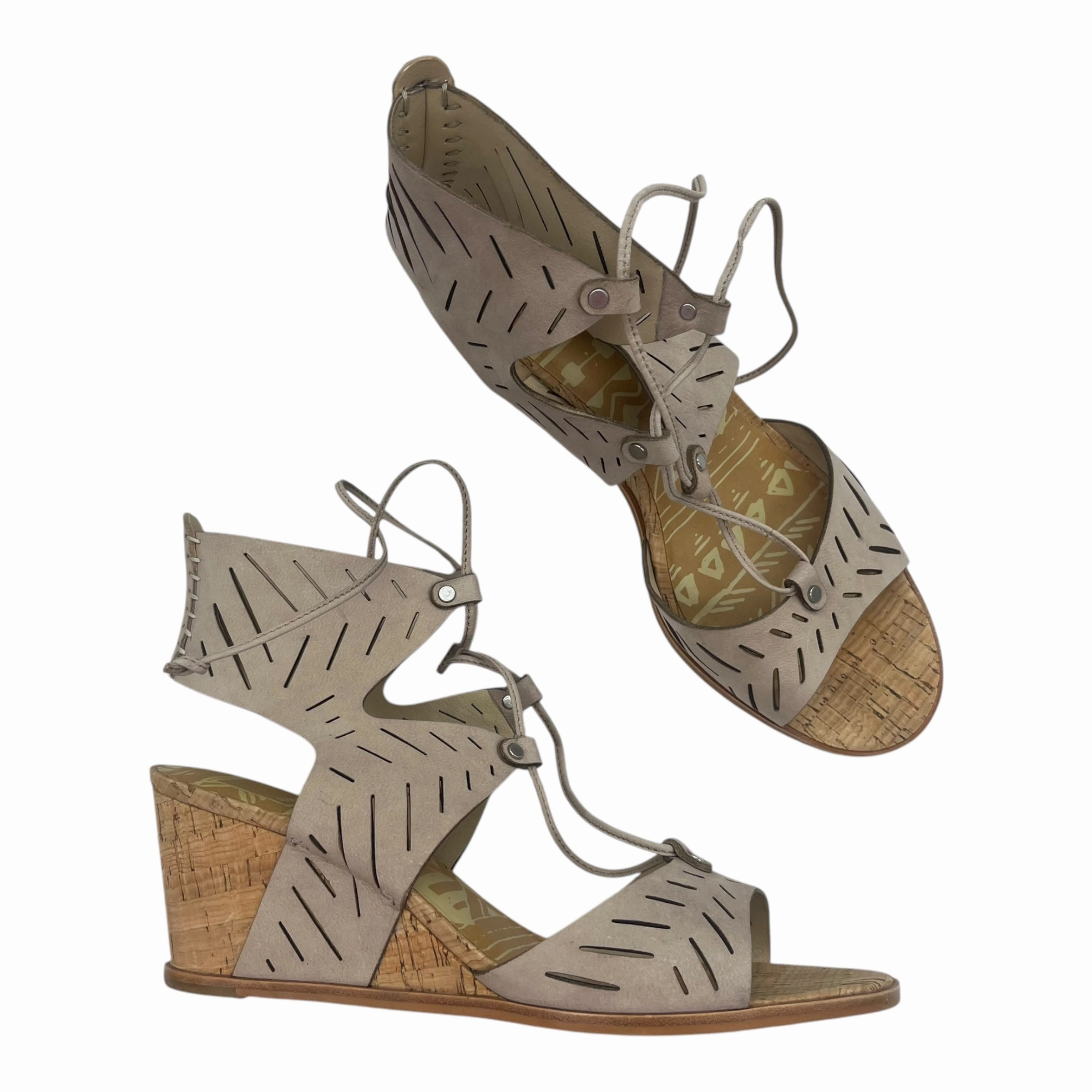 SANDALS HEELS WEDGE by DOLCE VITA In TAUPE, Size: 8.5