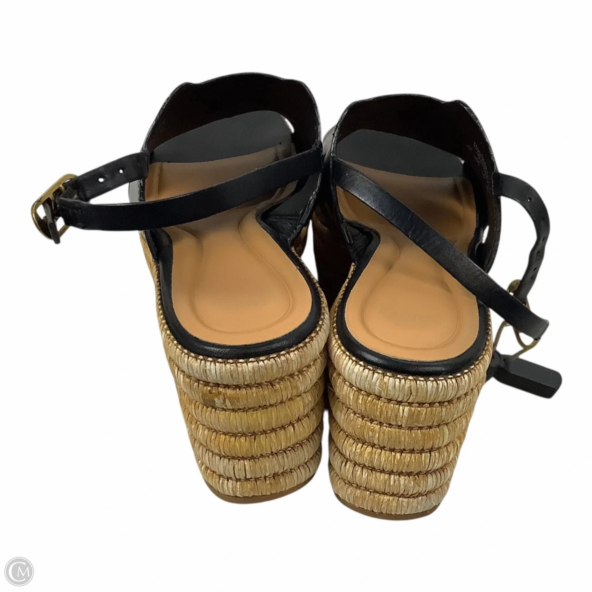 Sandals Heels Wedge By Franco Sarto In Black, Size: 11