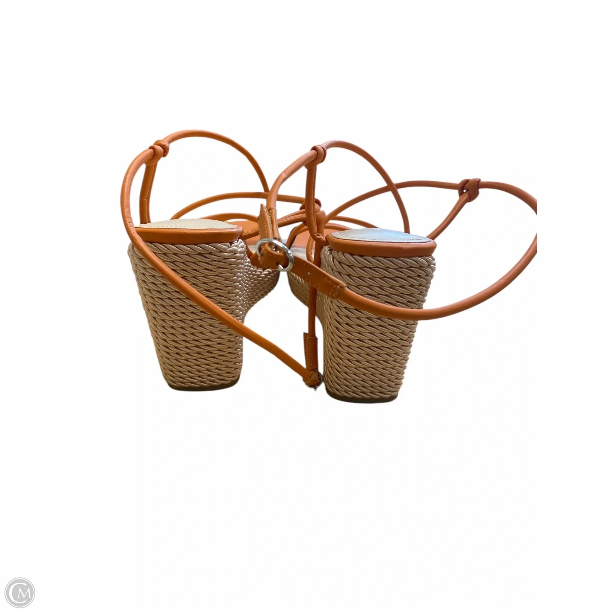 Sandals Heels Wedge By Marc Fisher In Orange, Size: 10