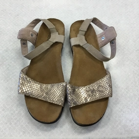 Sandals Heels Wedge By Naot In Bronze, Size: 10