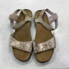 Sandals Heels Wedge By Naot In Bronze, Size: 10