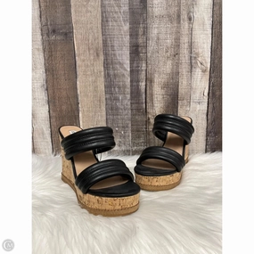 Sandals Heels Wedge By Steve Madden In Black, Size: 8
