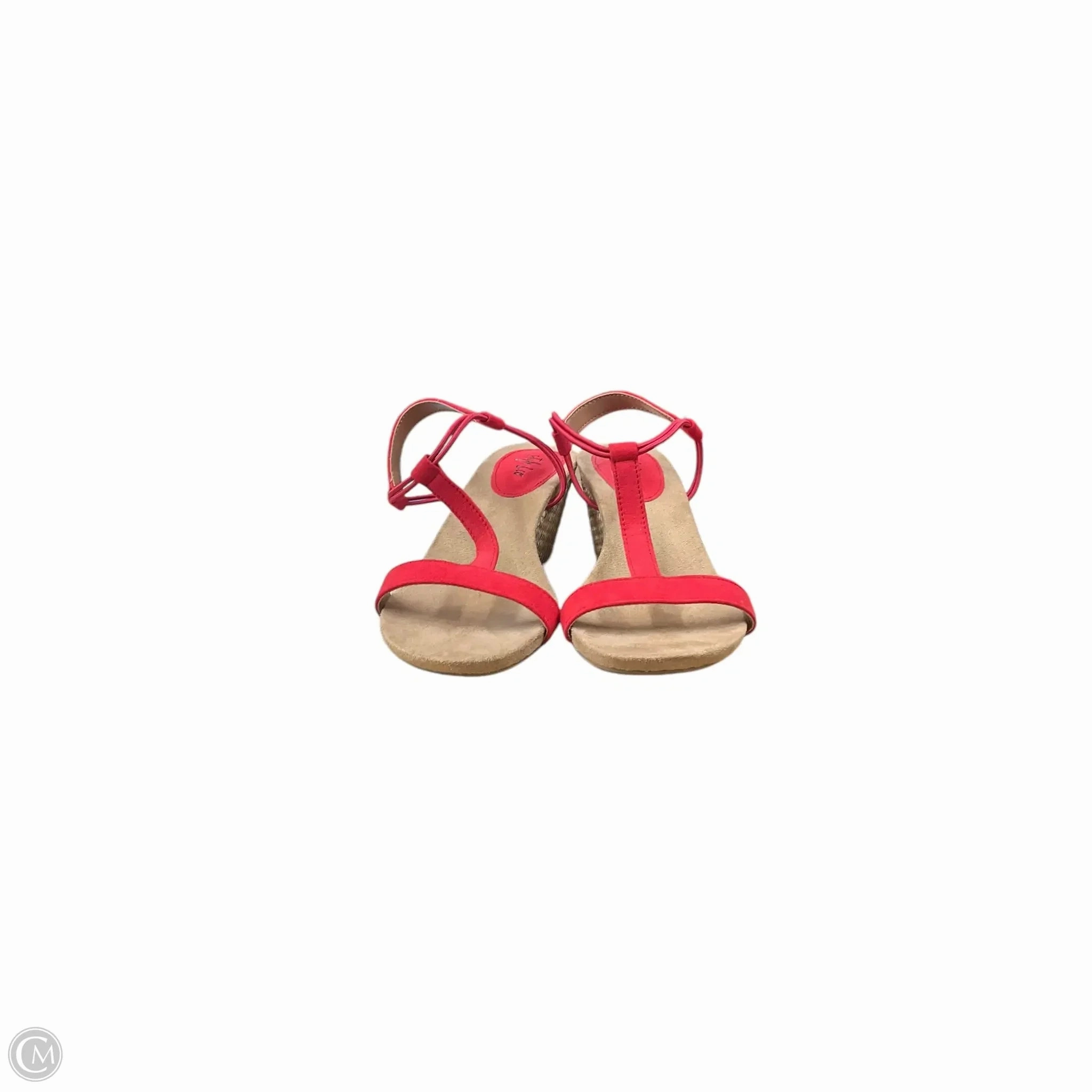 Sandals Heels Wedge By Style And Company In Red, Size: 7