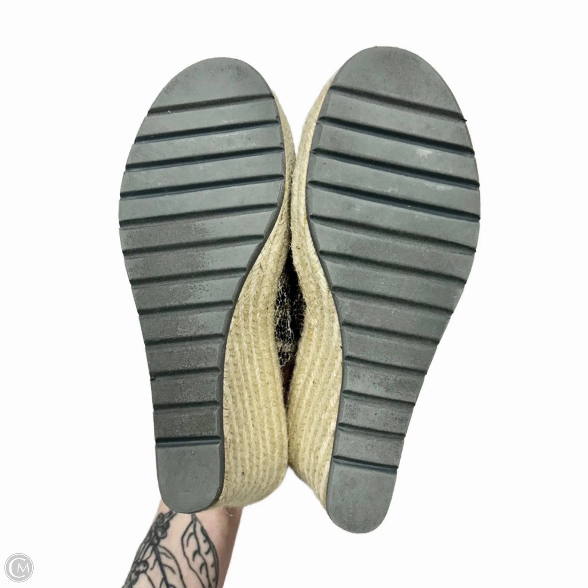 Sandals Heels Wedge By Toms In Snakeskin Print, Size: 8