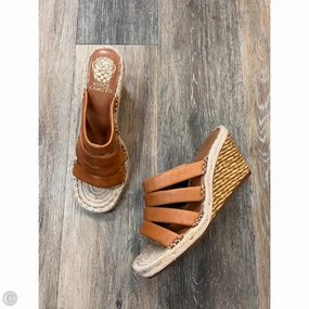 Sandals Heels Wedge By Vince Camuto In Tan, Size: 7.5
