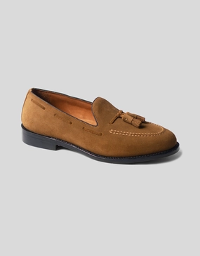 SEBAGO COGNAC SUEDE TASSLE SLIP ON