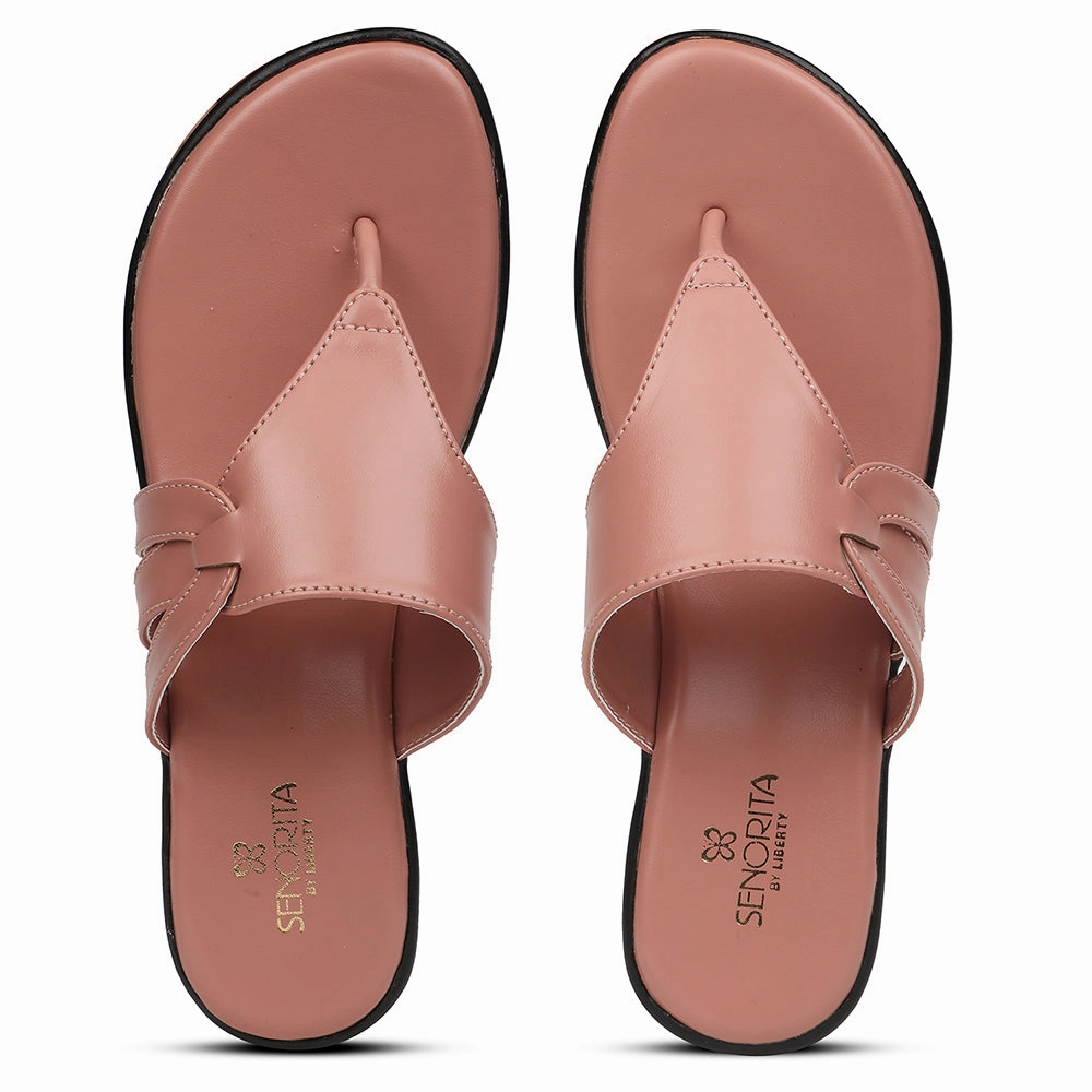 Senorita Peach Casual Wedge Heel Sandal For Women JFL-38 By Liberty