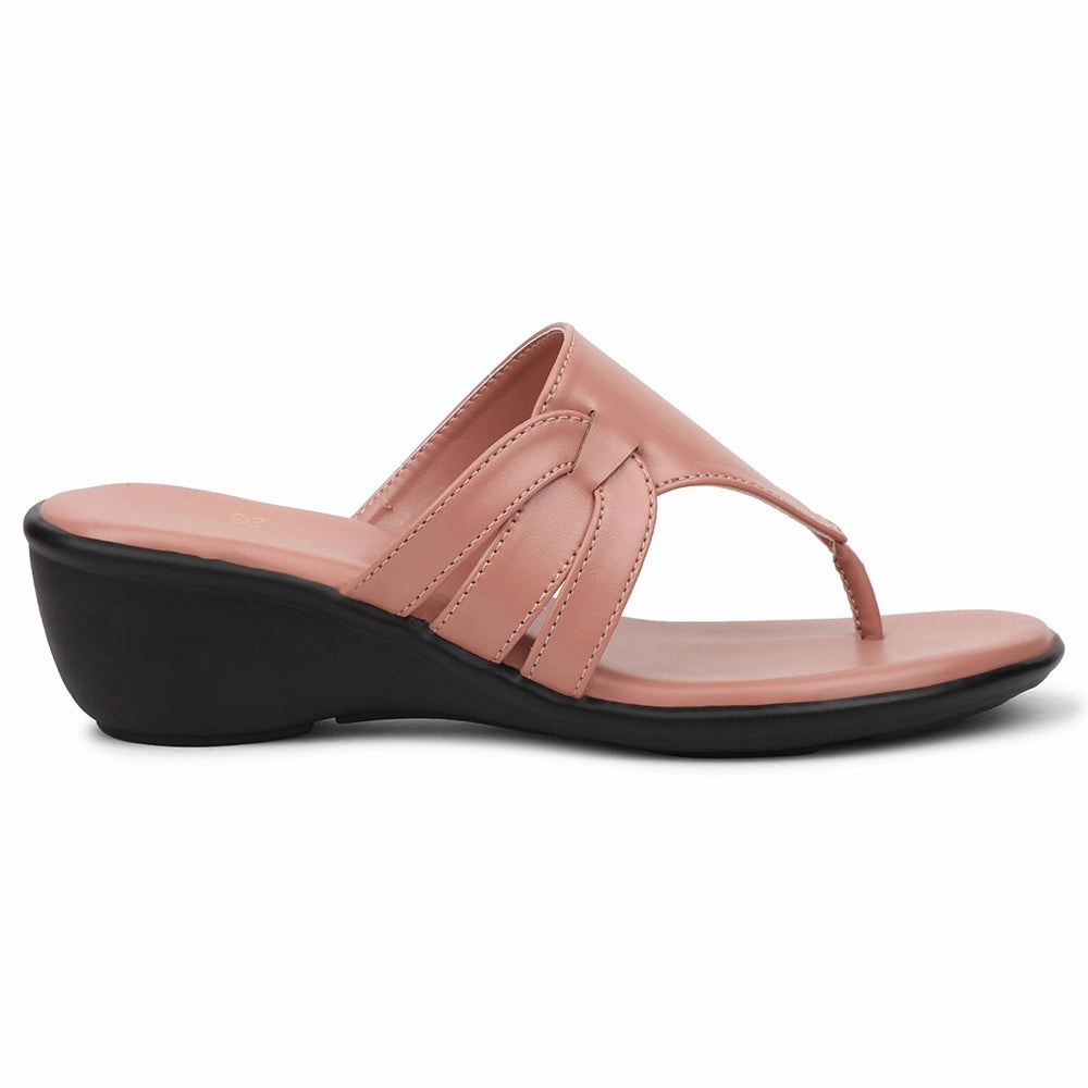 Senorita Peach Casual Wedge Heel Sandal For Women JFL-38 By Liberty