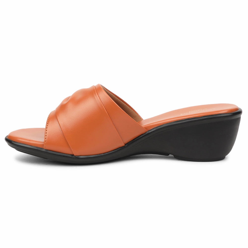 Senorita Tan Casual Wedge Heel Sandal For Women JFL-37 By Liberty