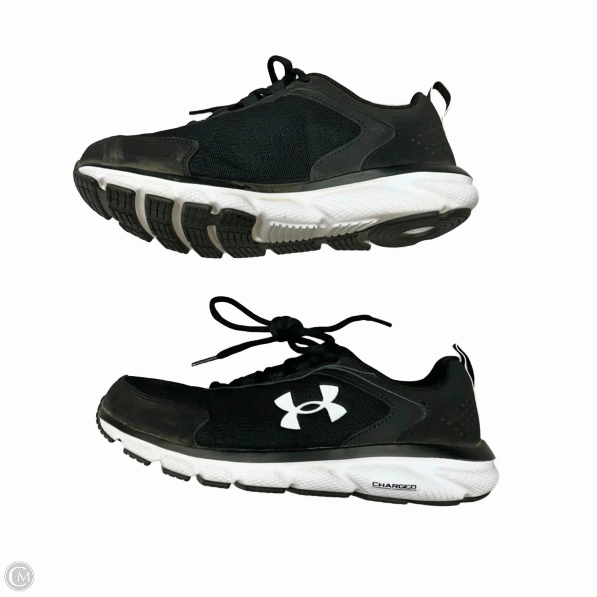 Shoes Athletic By Under Armour In Black & White, Size: 8