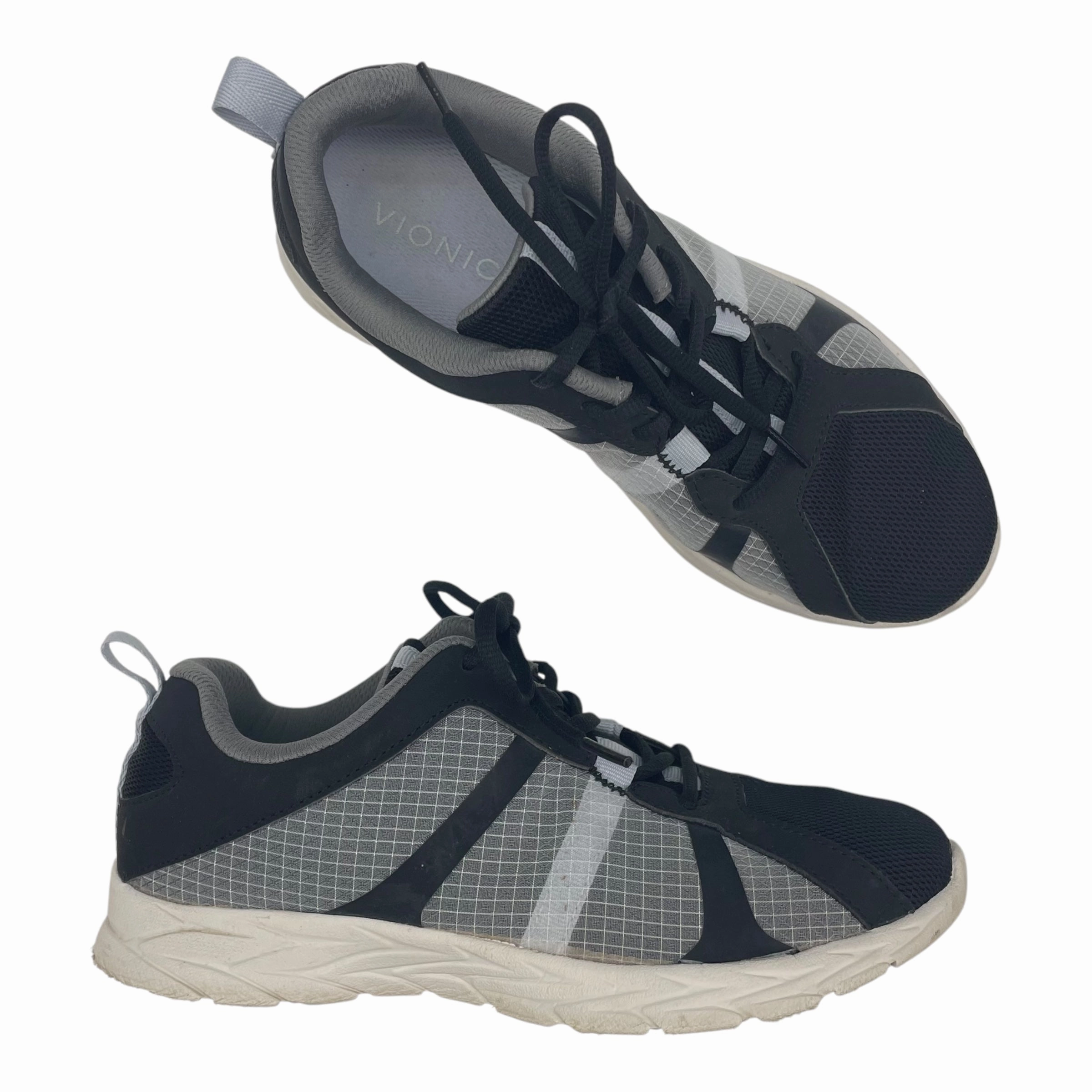 Shoes Athletic By Vionic In Black & Grey, Size:7.5