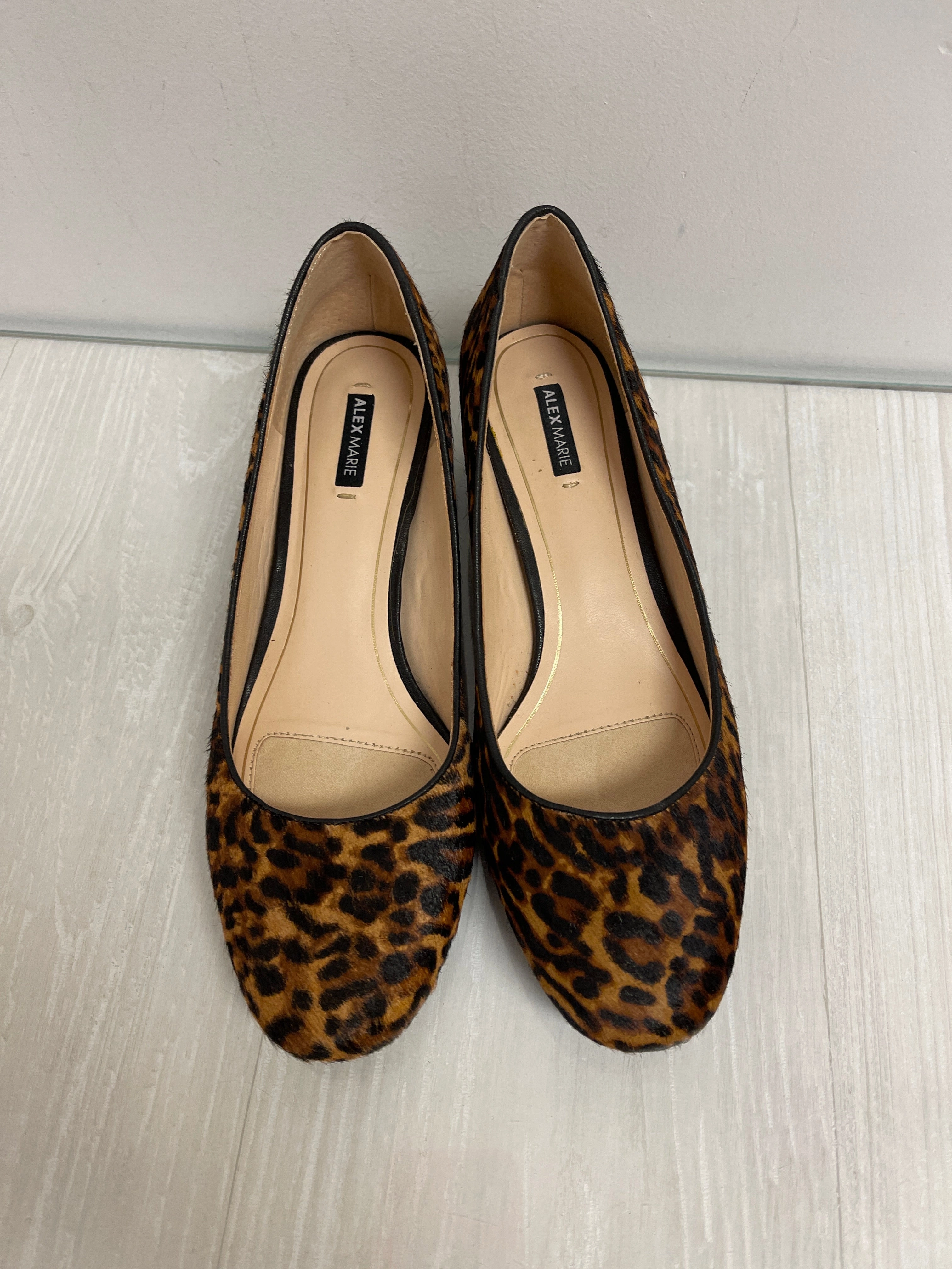 Shoes Heels Block By Alex Marie In Animal Print, Size: 8