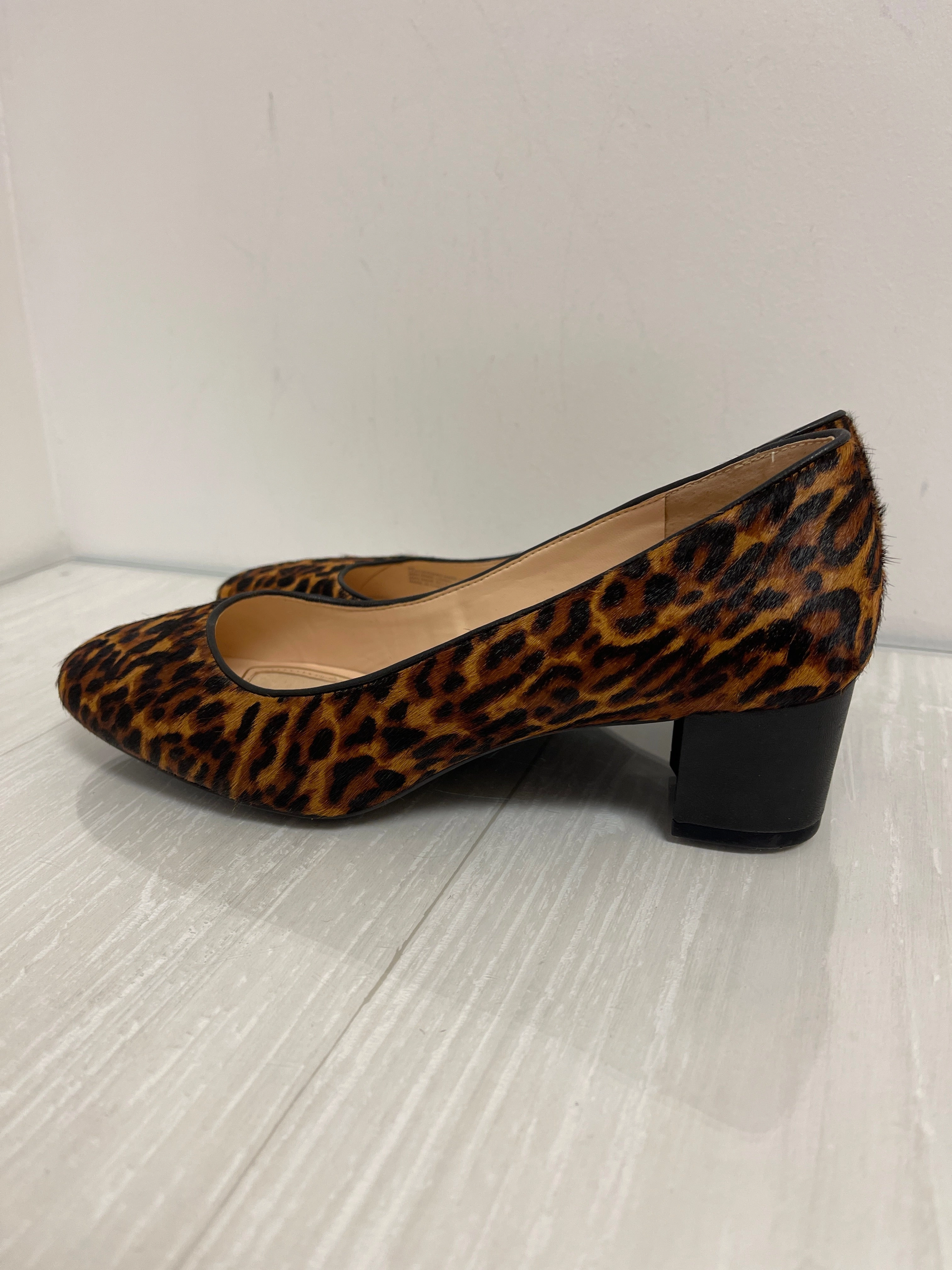 Shoes Heels Block By Alex Marie In Animal Print, Size: 8