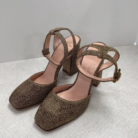 Shoes Heels Block By J. Crew In Gold, Size: 8.5