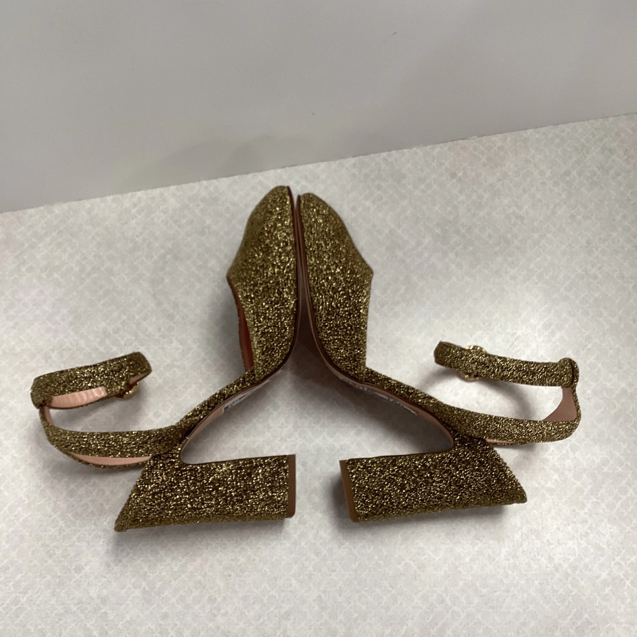 Shoes Heels Block By J. Crew In Gold, Size: 8.5