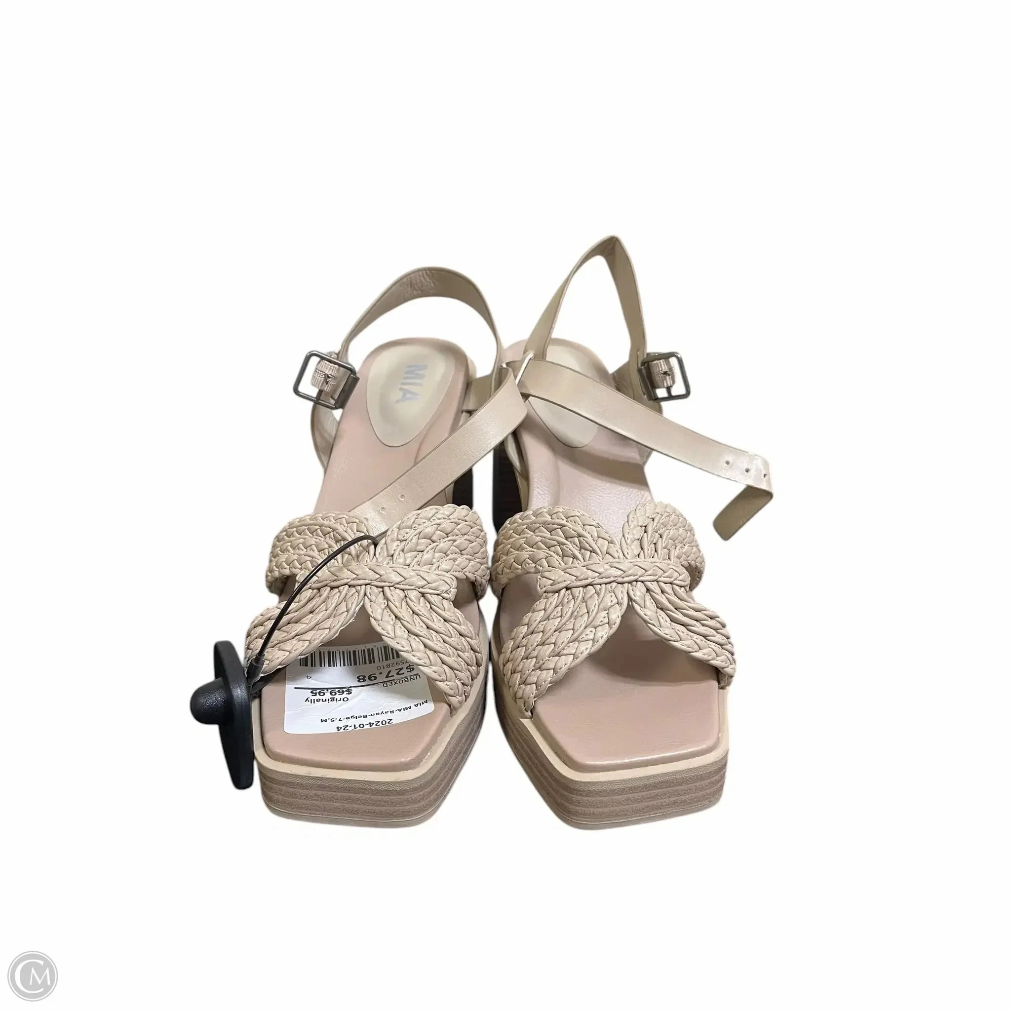 Shoes Heels Block By Mia In Tan, Size: 7.5