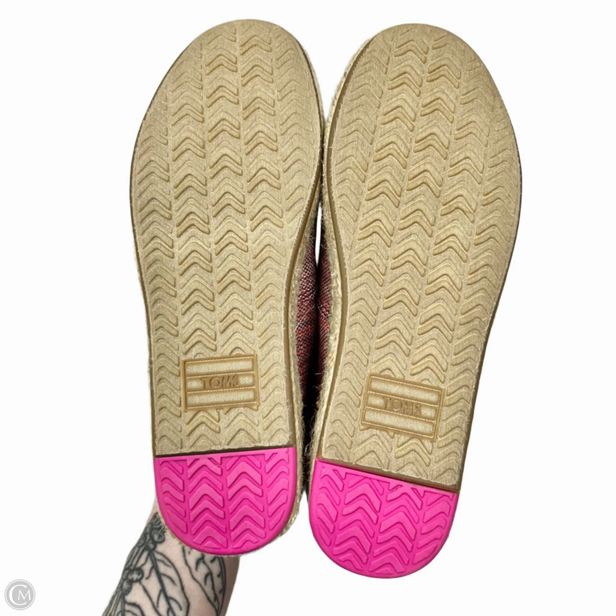 Shoes Heels Platform By Toms In Pink & Tan, Size: 5