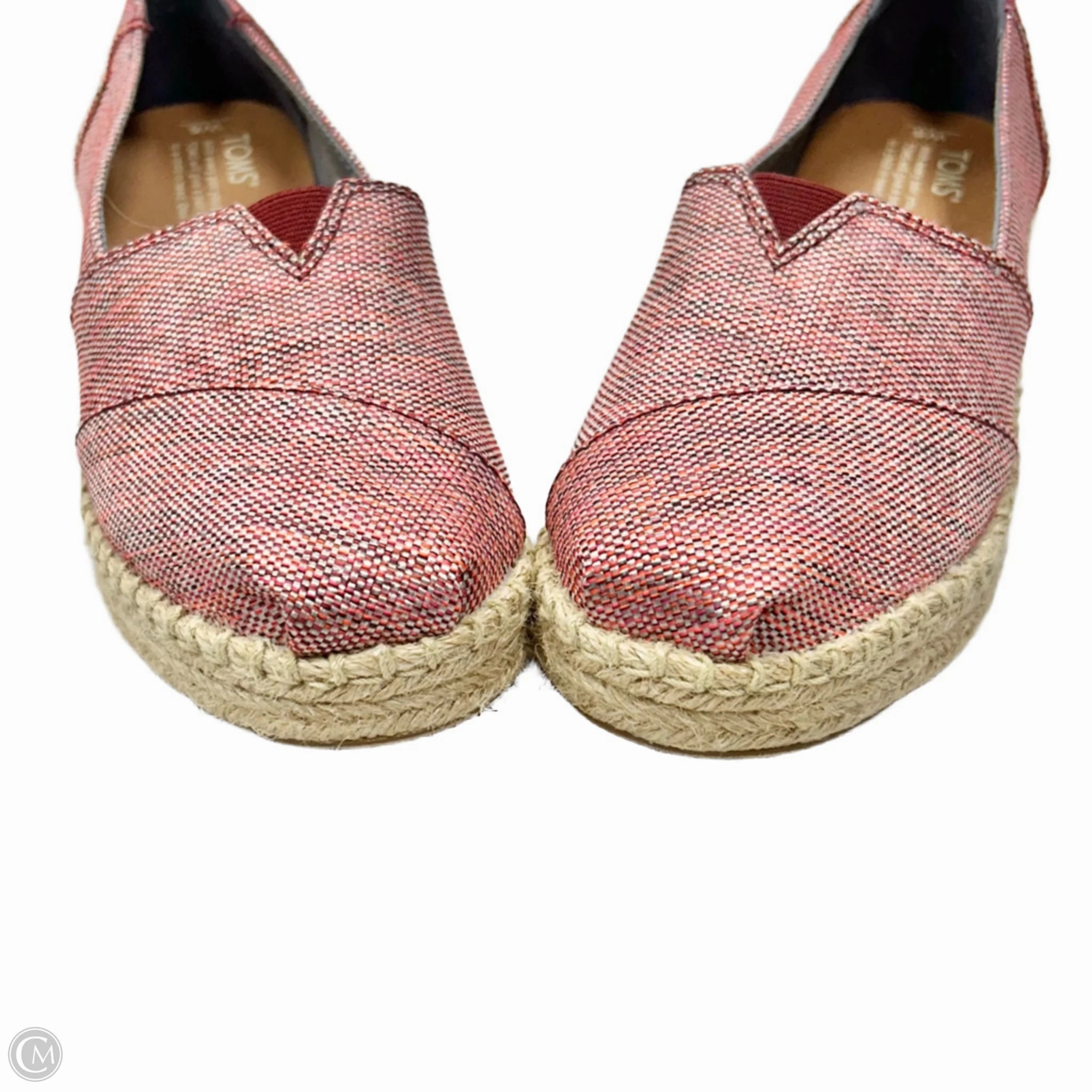 Shoes Heels Platform By Toms In Pink & Tan, Size: 5
