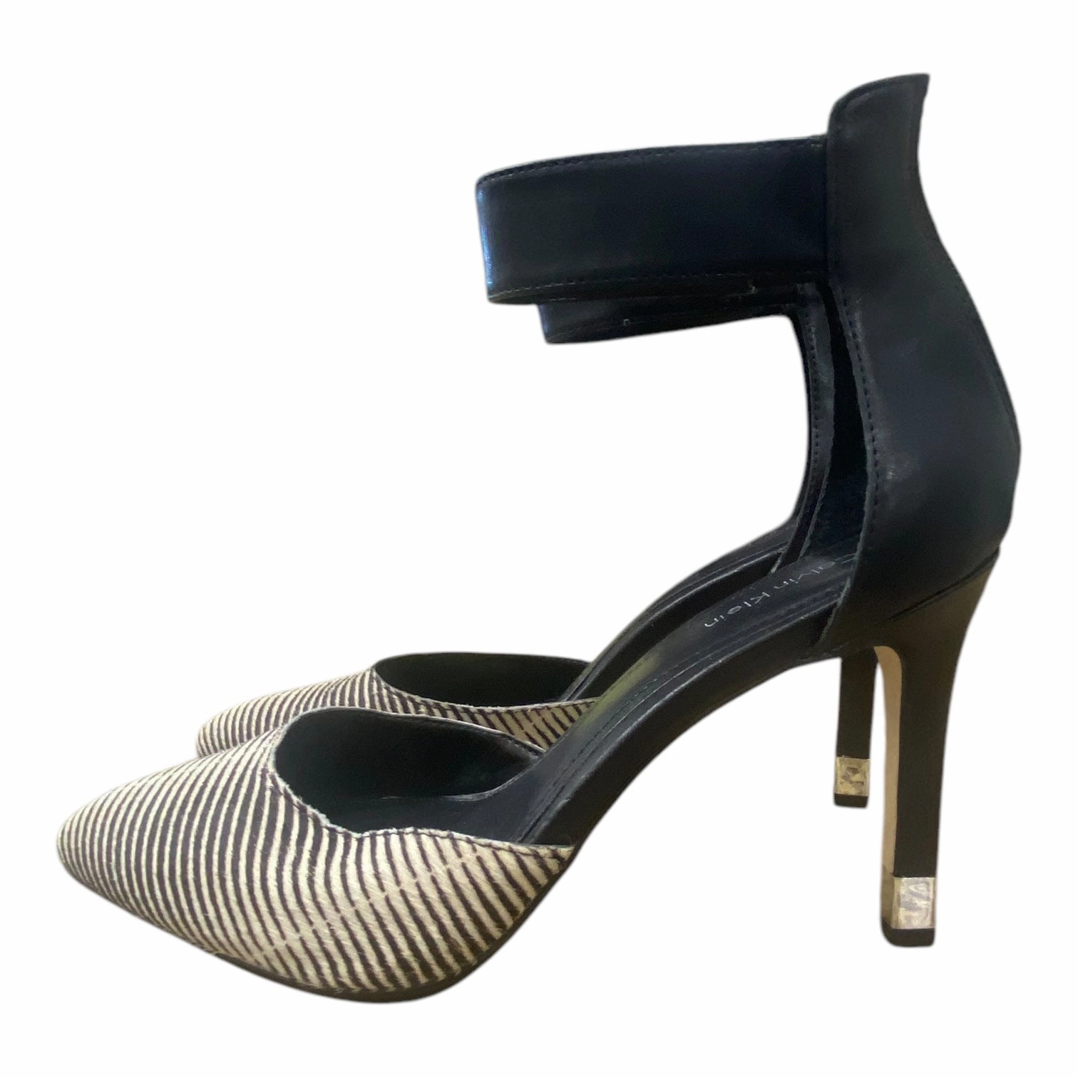 Shoes Heels Stiletto By Calvin Klein In Black & White, Size: 7.5