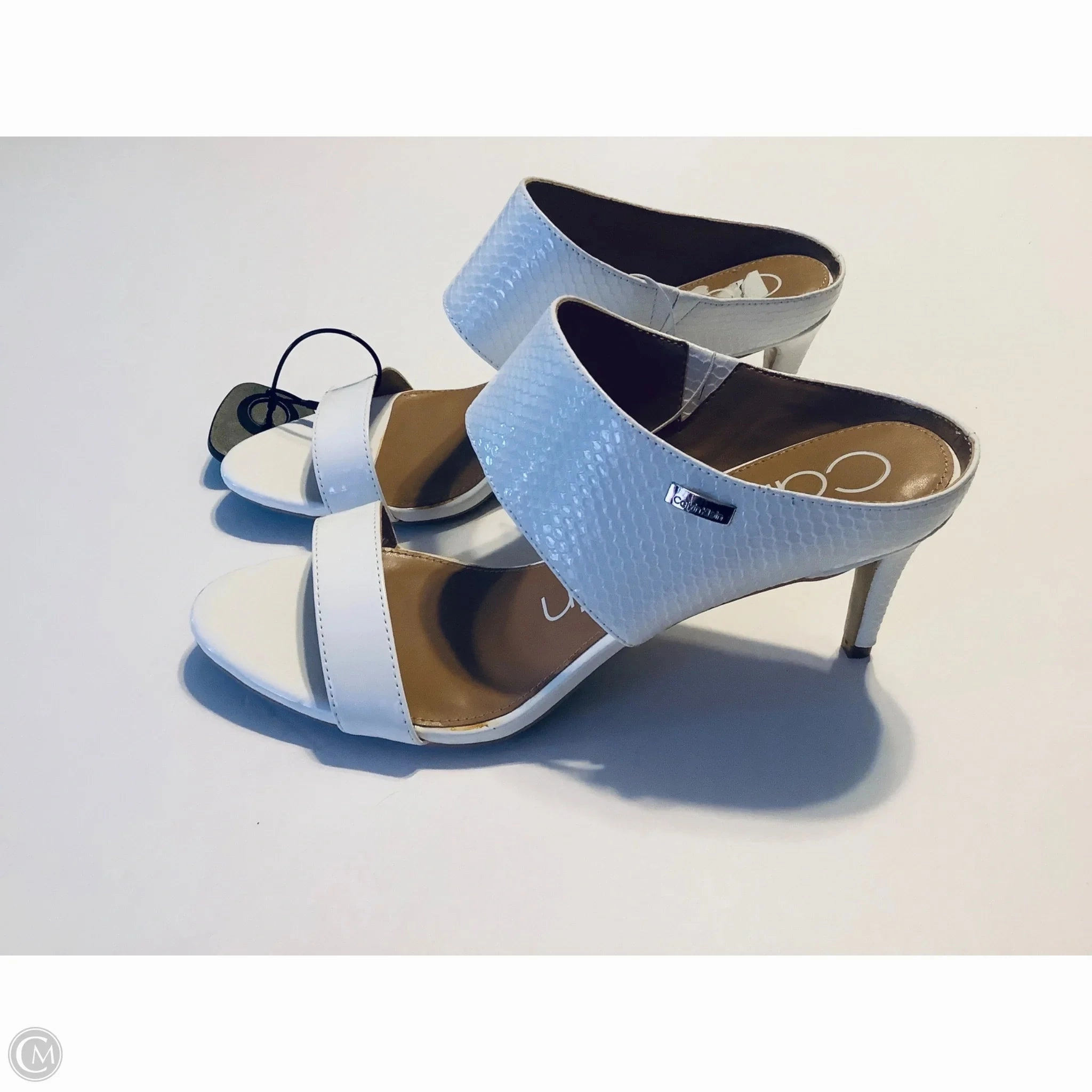 Shoes Heels Stiletto By Calvin Klein In White, Size: 9.5