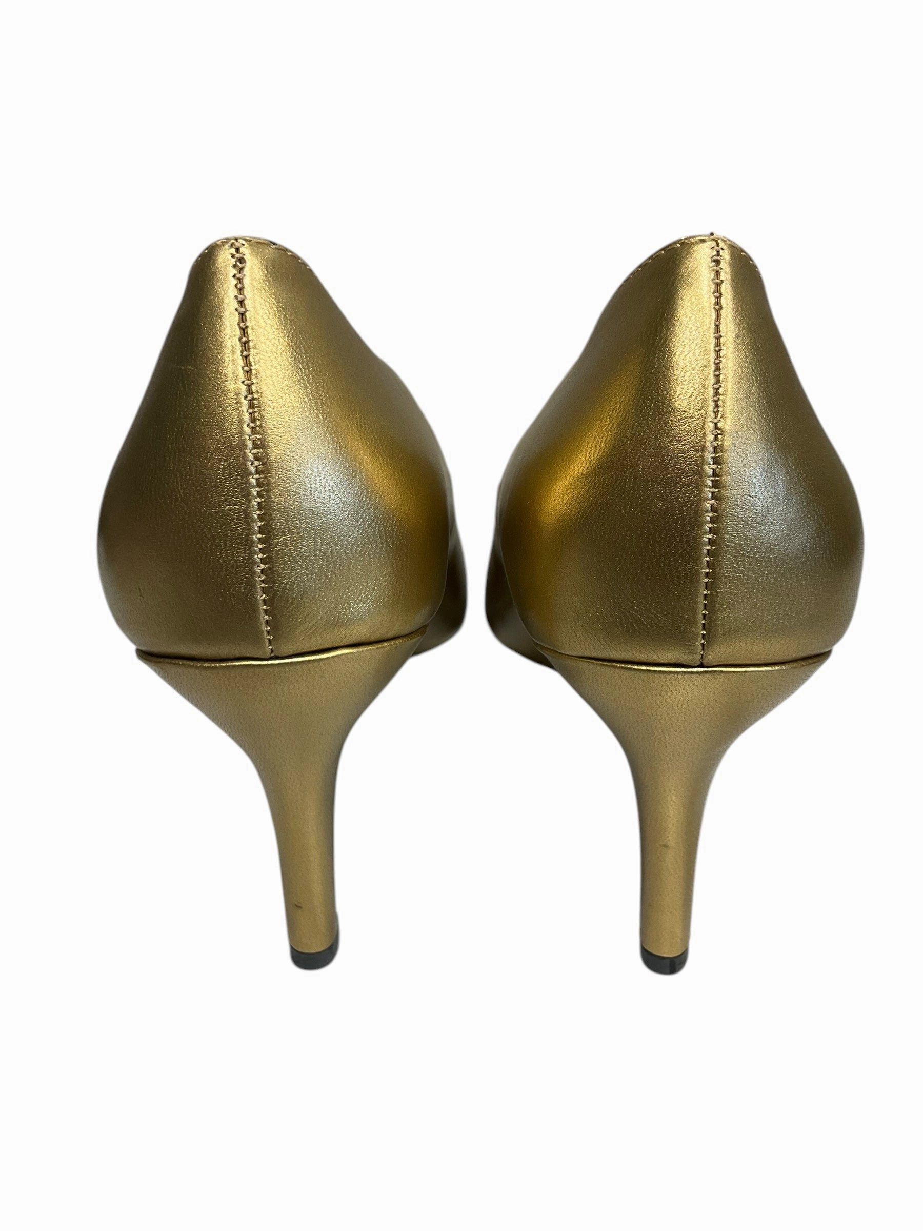 Shoes Heels Stiletto By Clothes Mentor In Gold, Size: 8.5