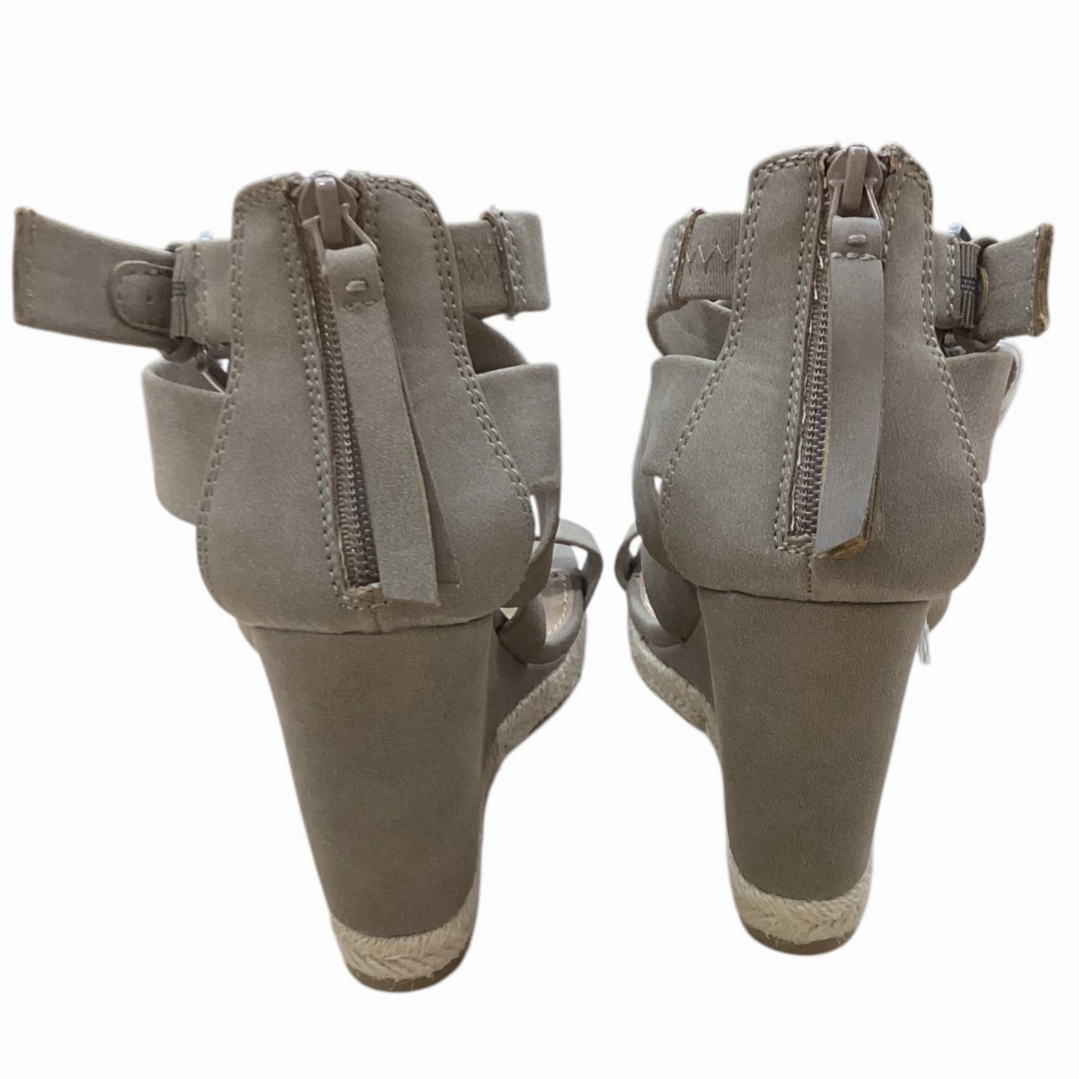 Shoes Heels Wedge By Brash In Beige, Size: 6