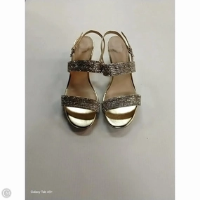 Shoes Heels Wedge By Clothes Mentor In Gold, Size: 8