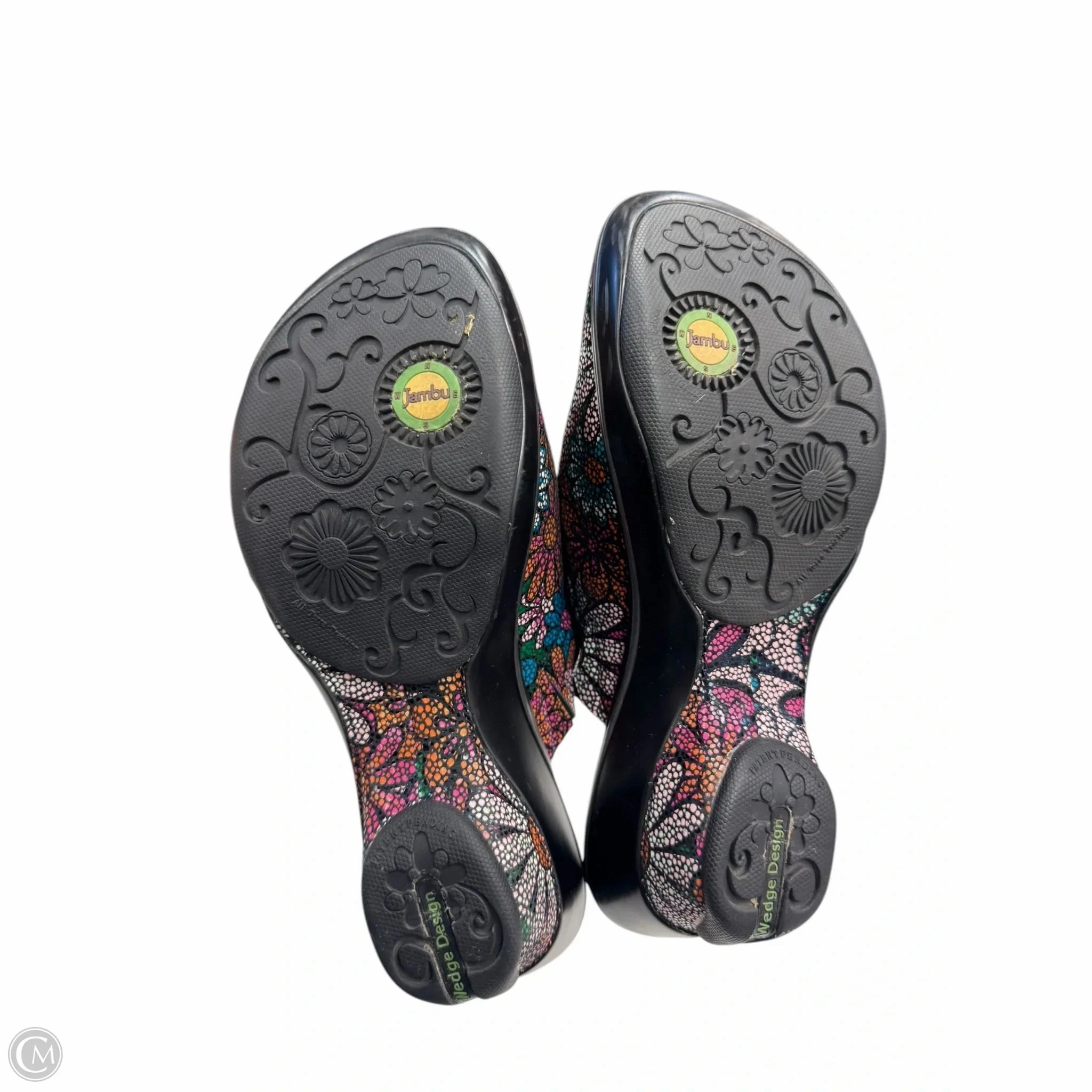Shoes Heels Wedge By Jambu In Floral Print, Size: 6.5