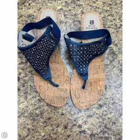 Shoes Heels Wedge By White Mountain In Blue & Tan, Size: 9.5