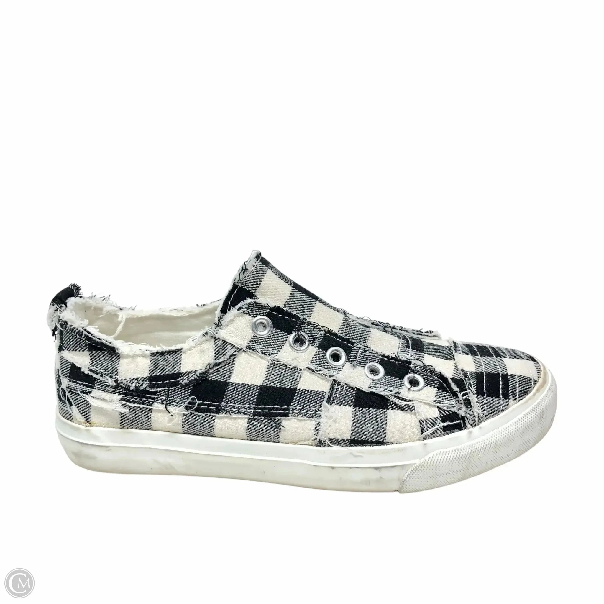 Shoes Sneakers By Corkys In Blue & White, Size: 6
