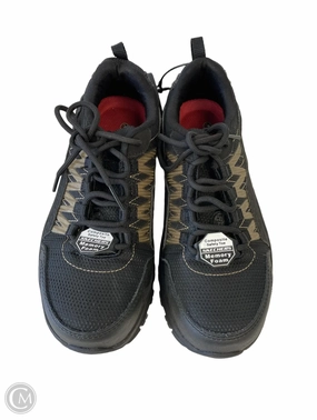 Shoes Sneakers By Skechers In Black & Gold, Size: 6