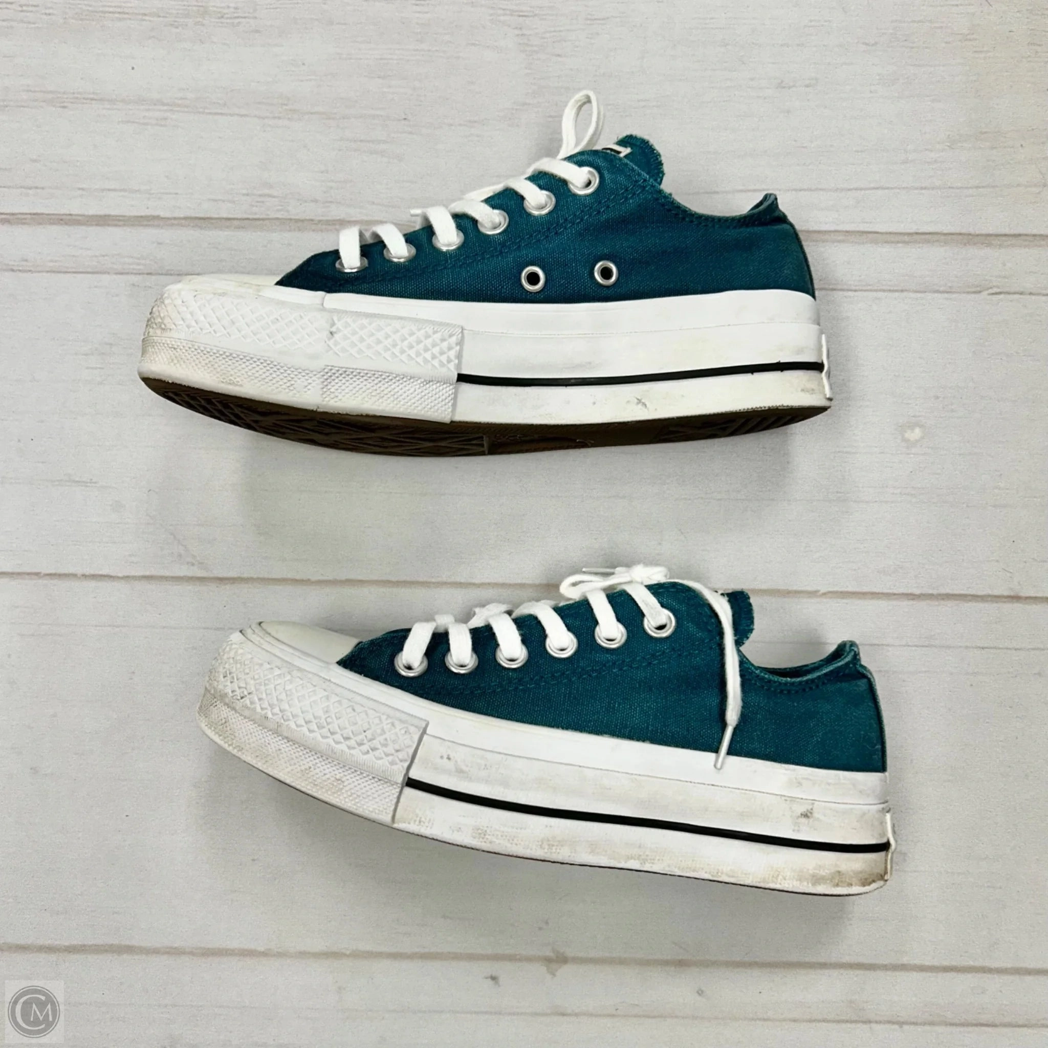 Shoes Sneakers Platform By Converse In Green, Size: 5