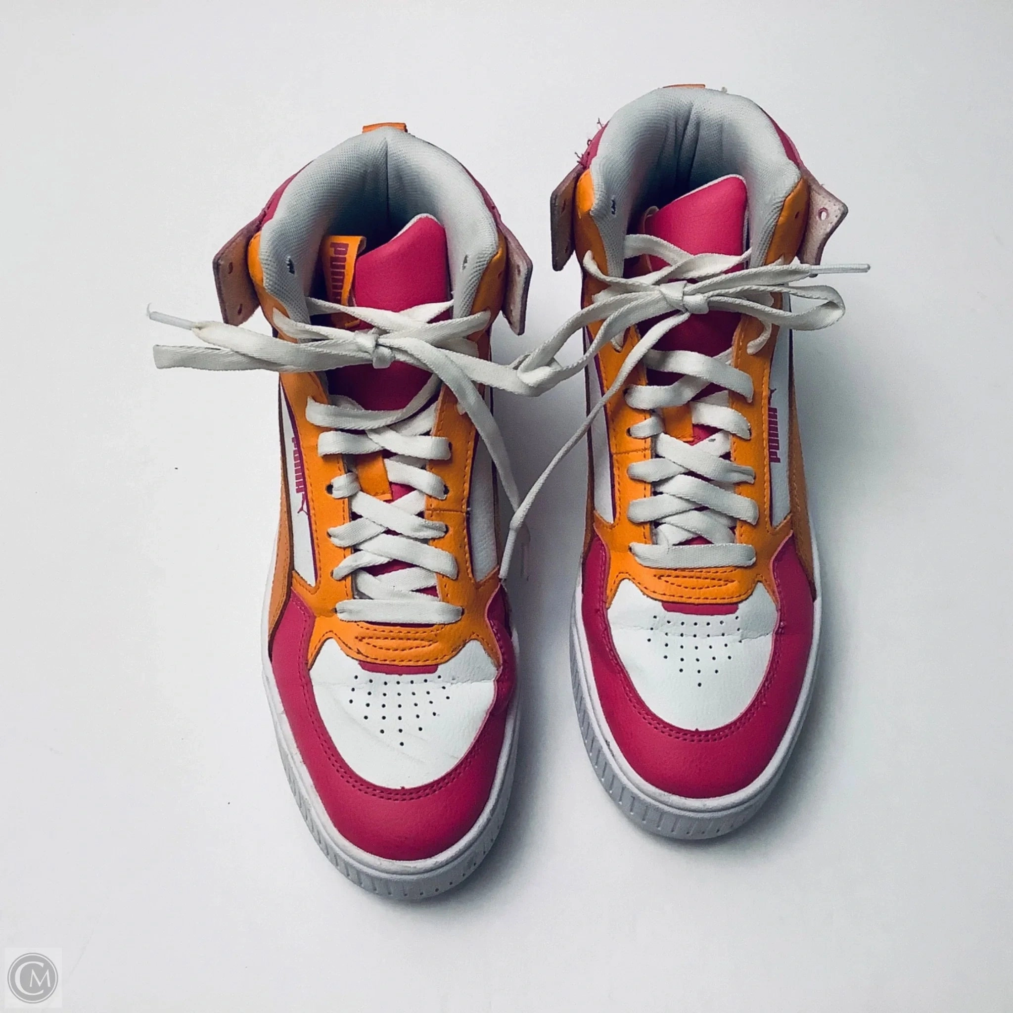 Shoes Sneakers Platform By Puma In Orange & Pink, Size: 7