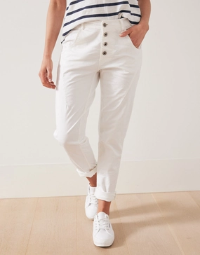 Signature Jersey Denim Pants - White