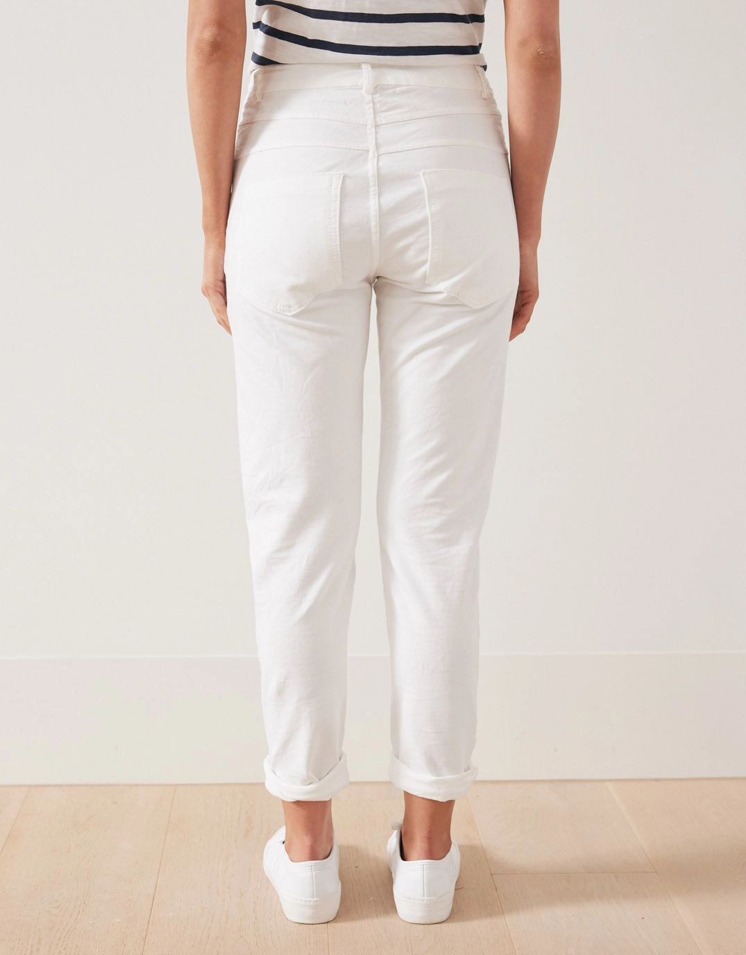 Signature Jersey Denim Pants - White