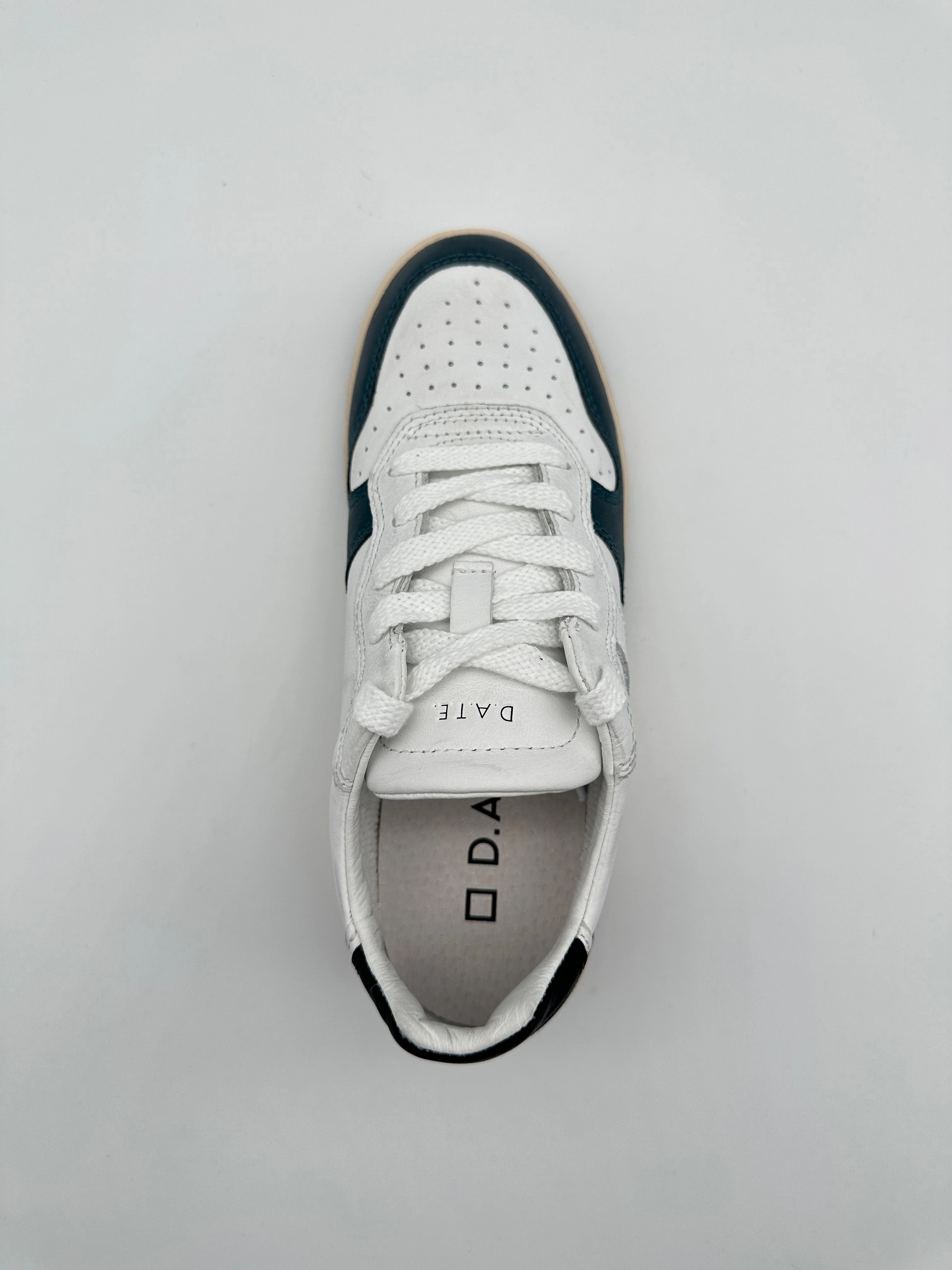 Sneakers Court 2.0 Laminated White Blue In Pelle