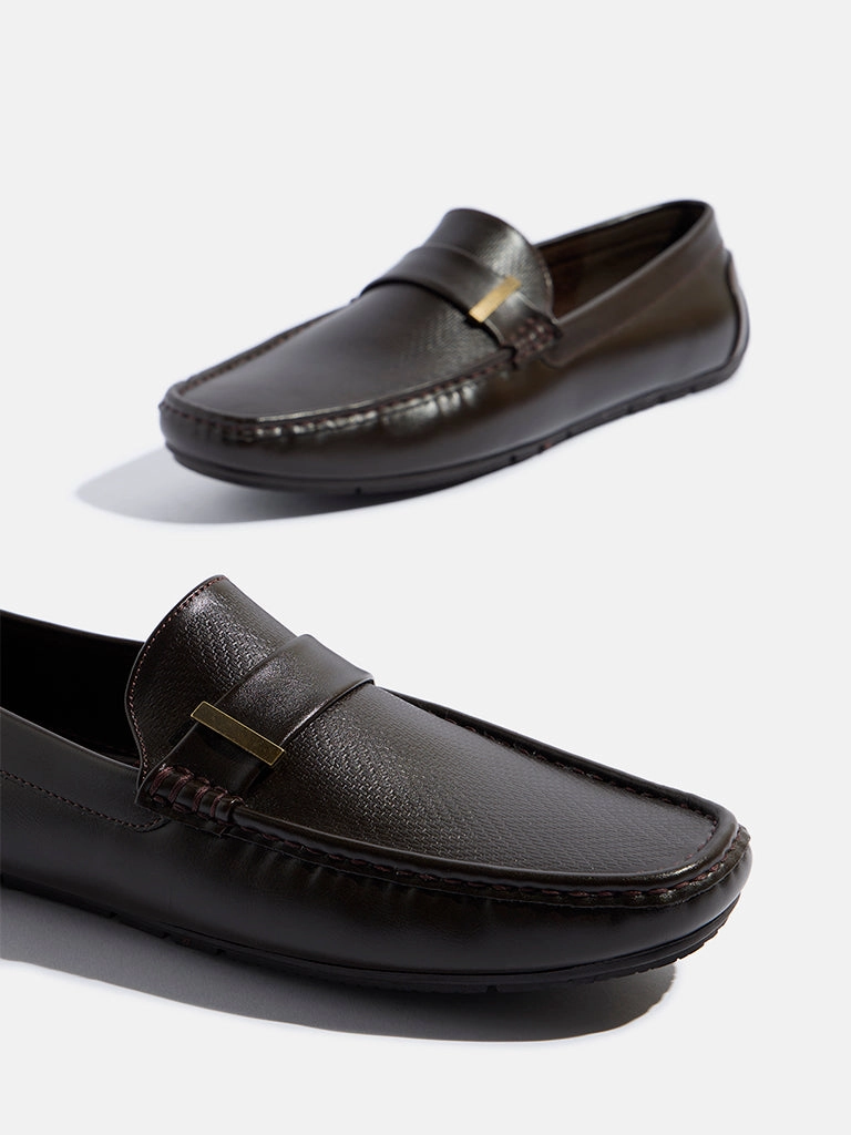 SOLEPLAY Brown Hardware-Detailed Loafers