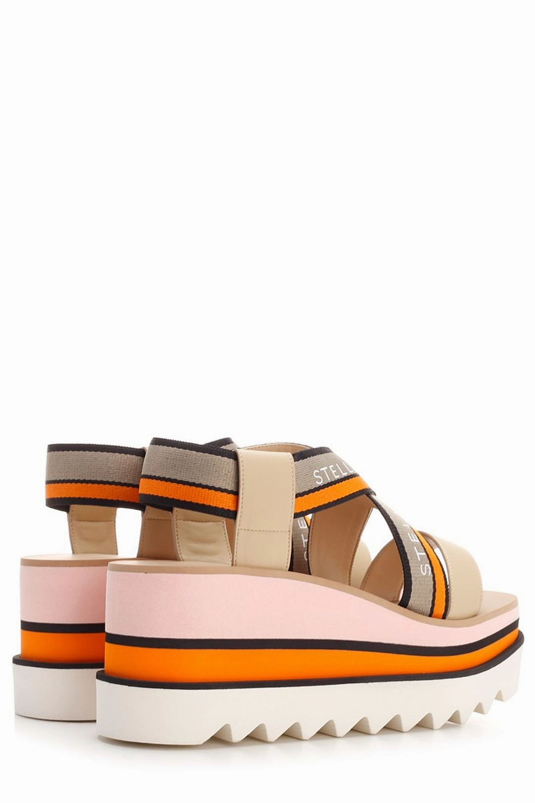 Stella McCartney Crossover Strap Platform Sandals