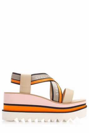 Stella McCartney Crossover Strap Platform Sandals
