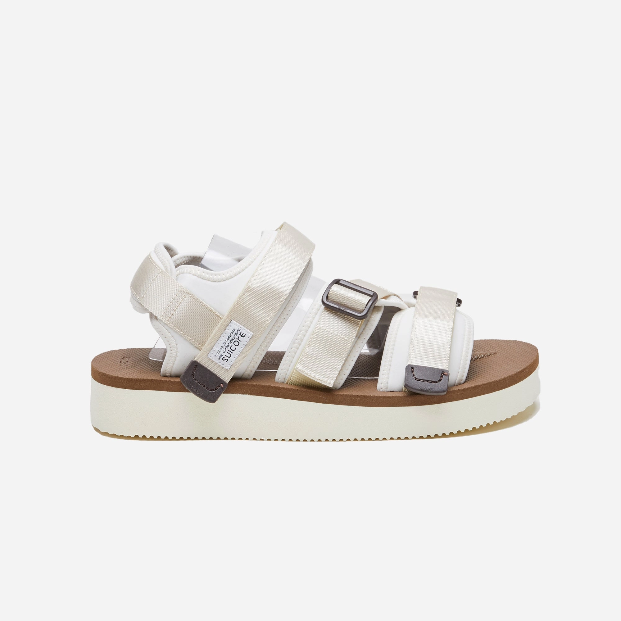 Suicoke | KISSE-PO  { IVORY WHITE/BROWN
