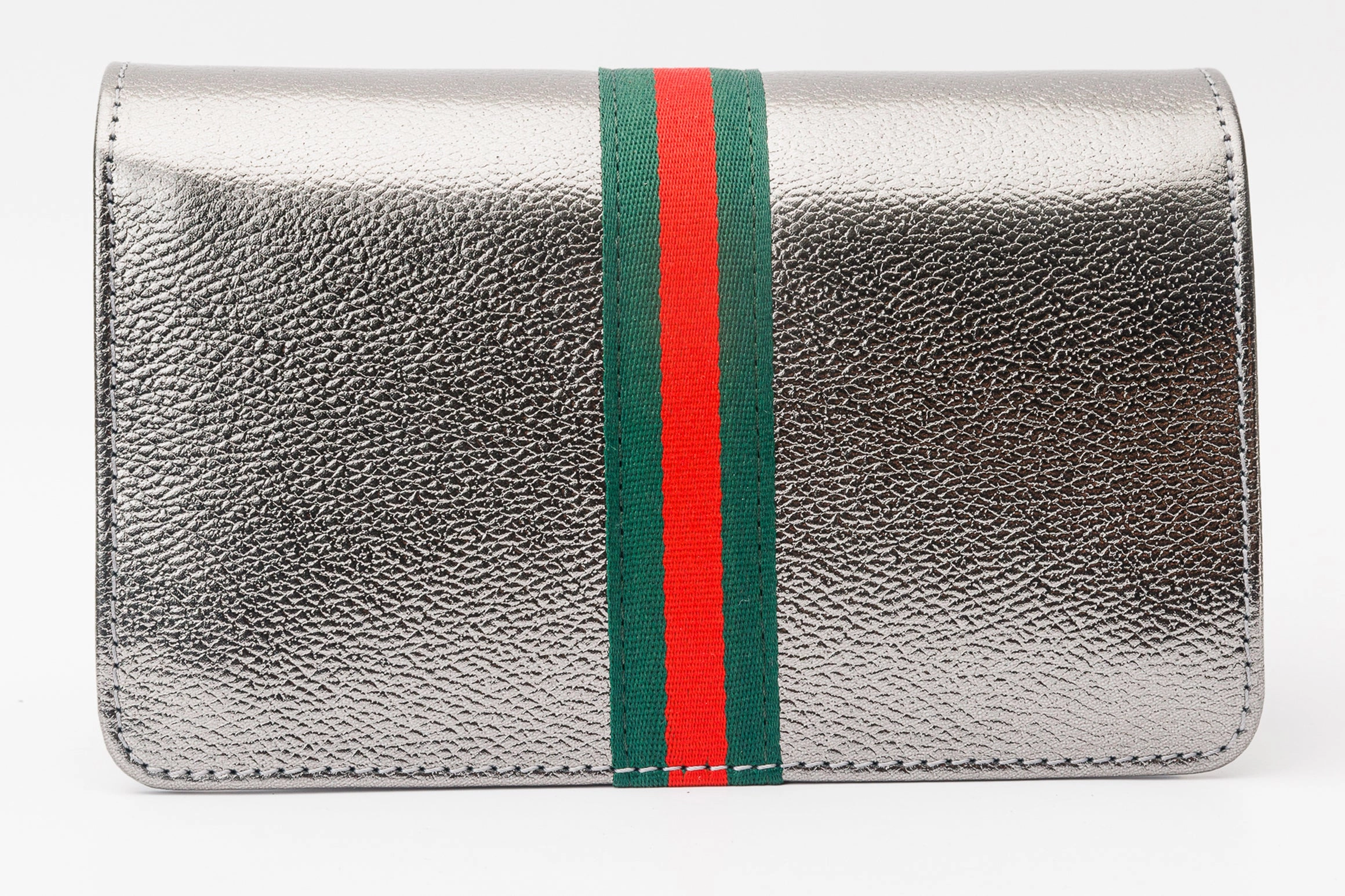 The Afega Silver Leather Handbag